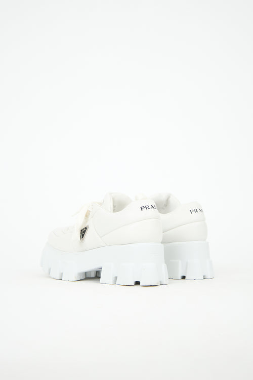 Prada Leather Monolith Platform Sneaker