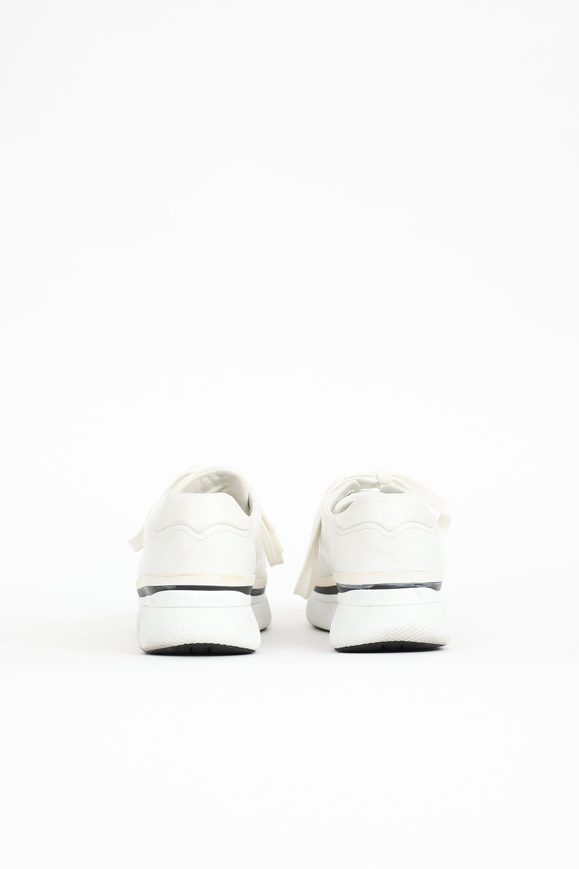 Prada Leather Platform Sneaker