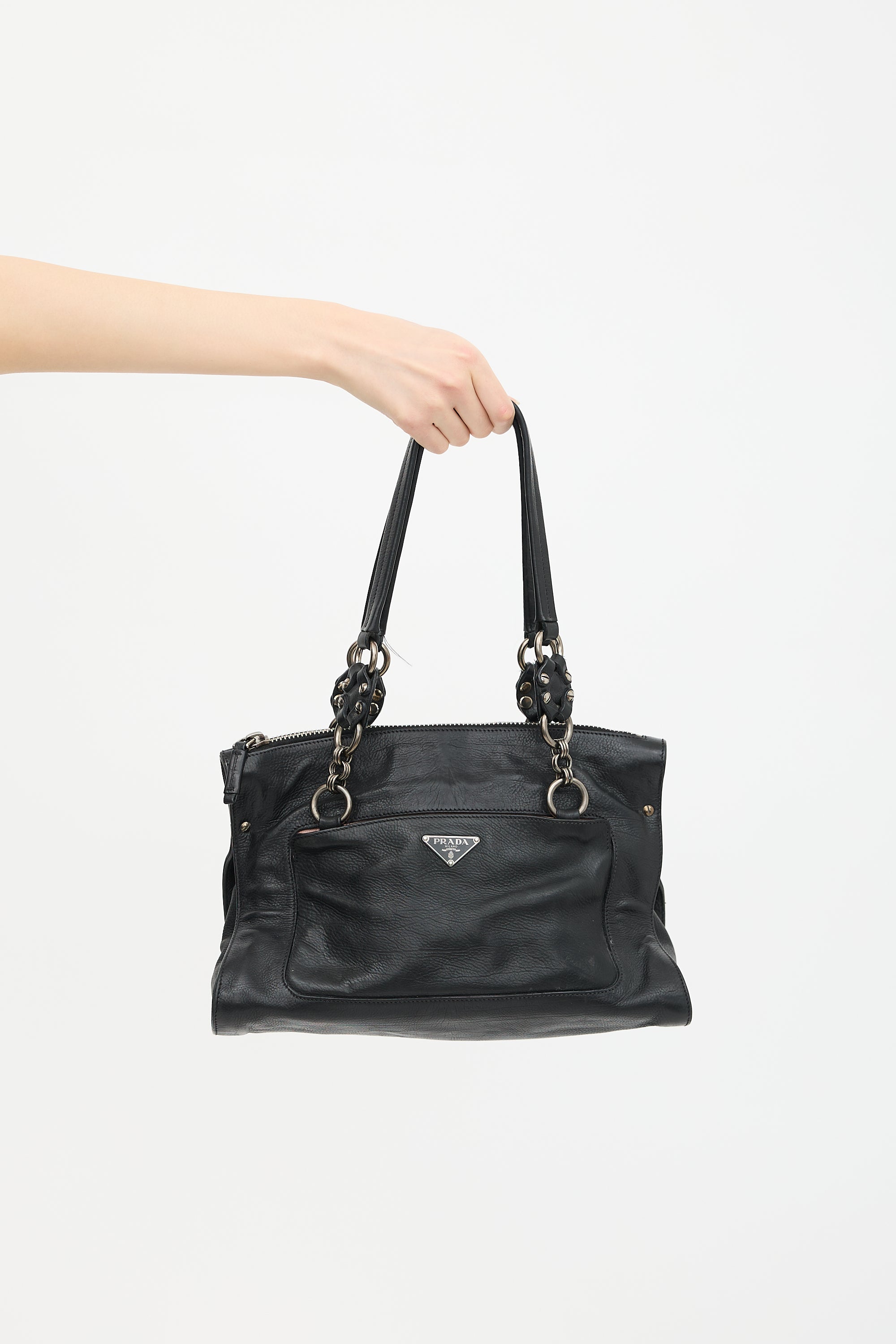 Prada Leather Screw Bag