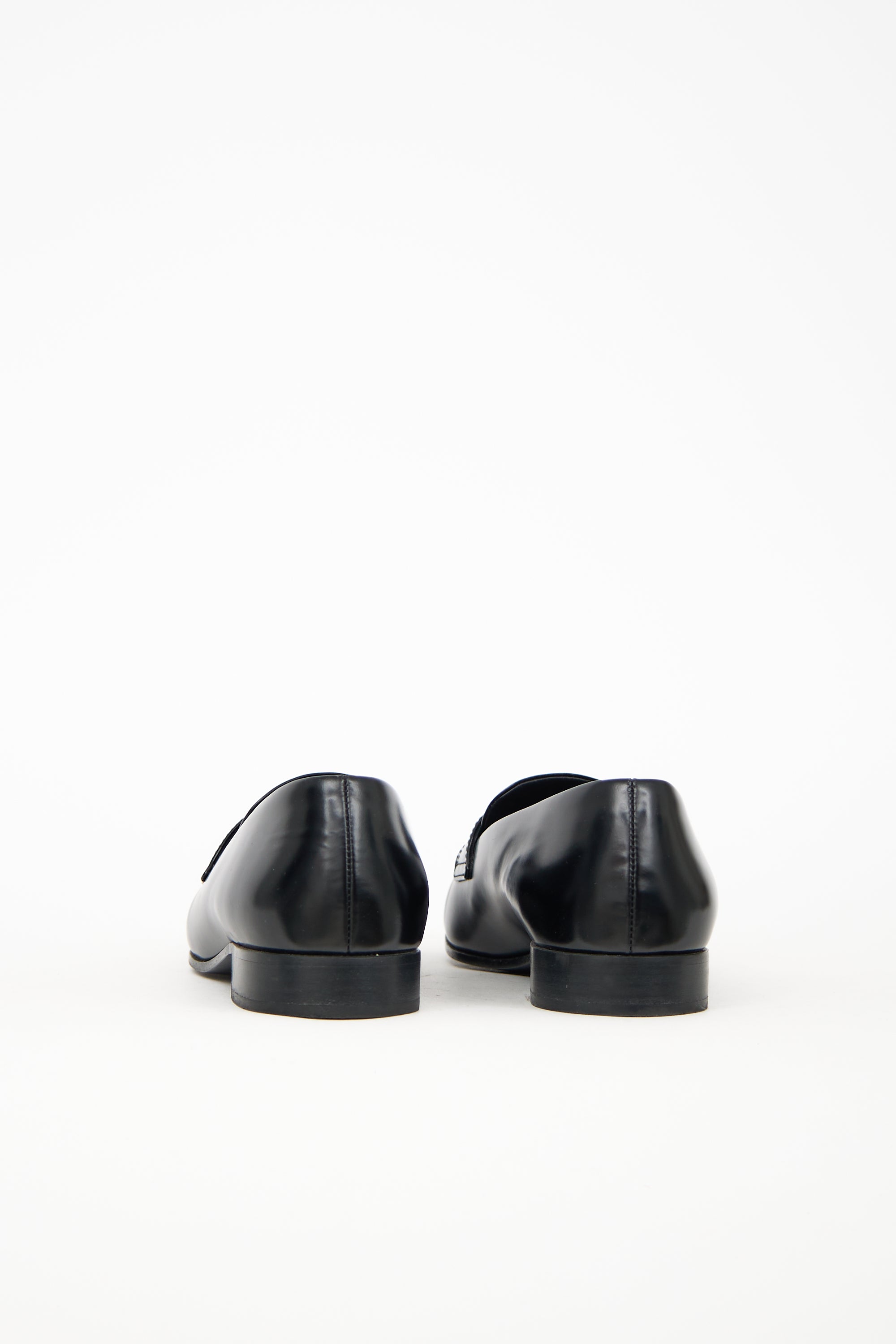 Prada Leather Triangle Logo Loafer