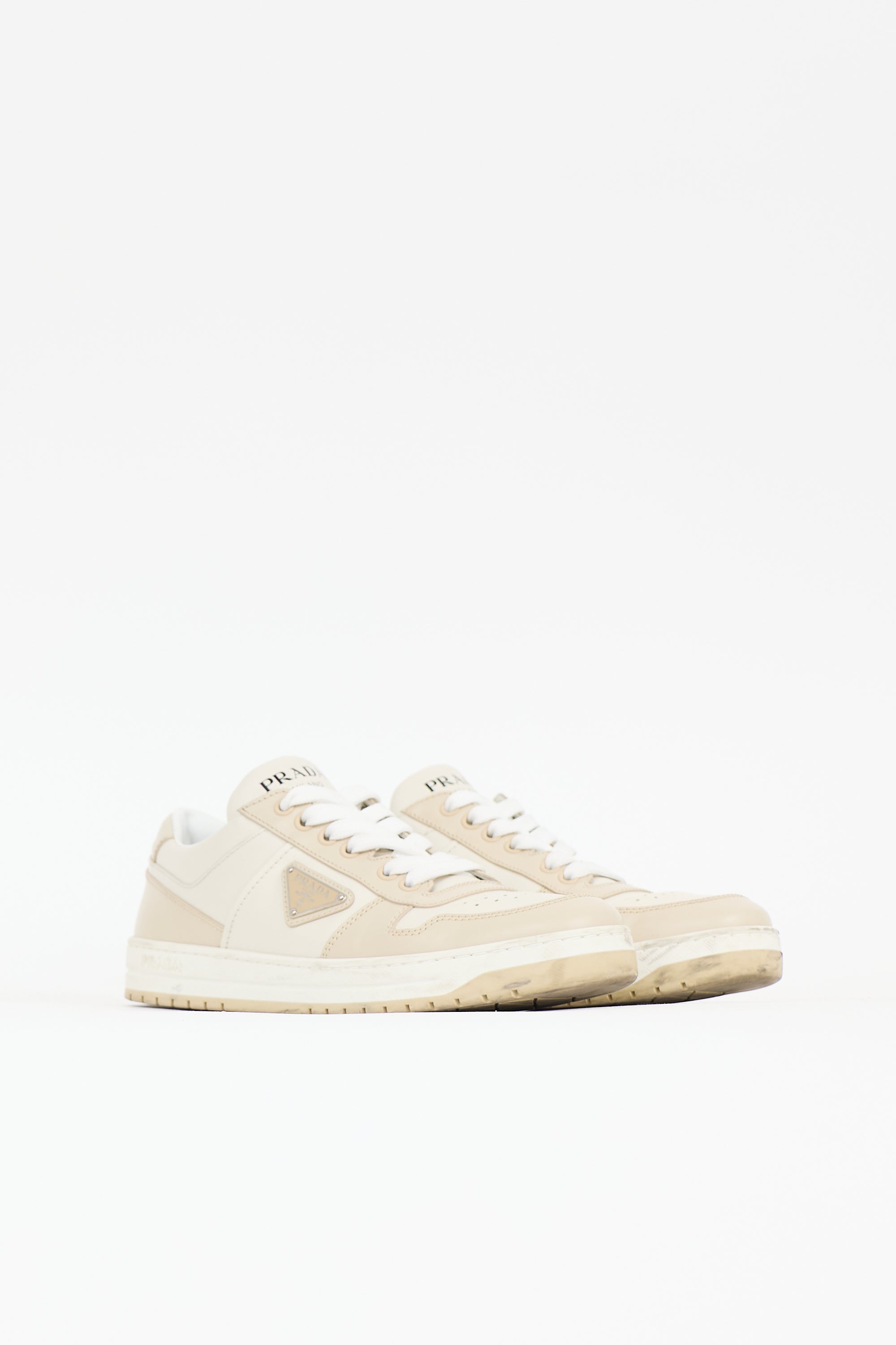 Prada Leather Triangle Logo Sneaker