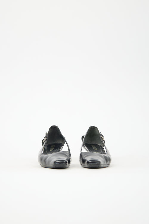 Prada Leather Cut Out Heel