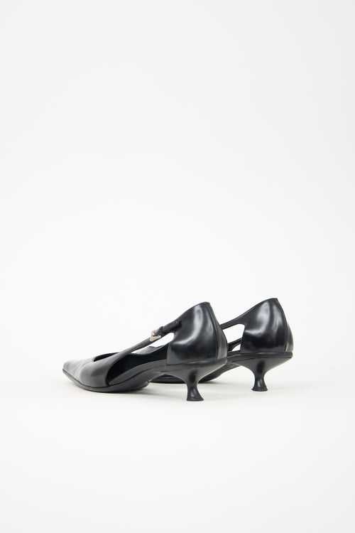 Prada Leather Cut Out Heel