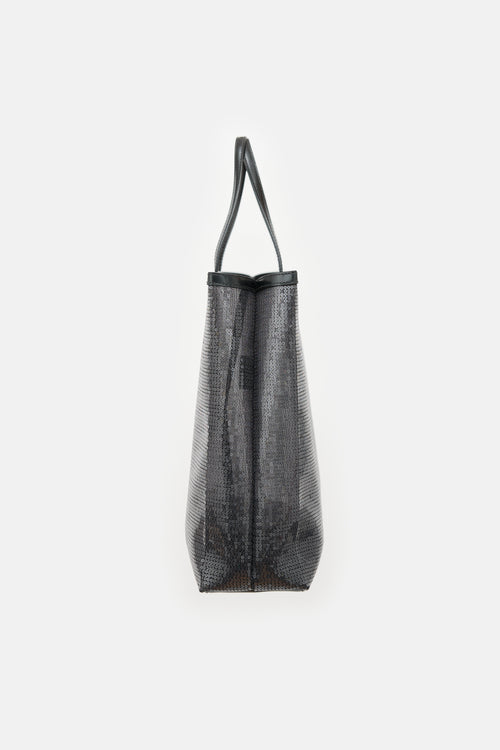 Prada Mesh Sequin Logo Tote Bag