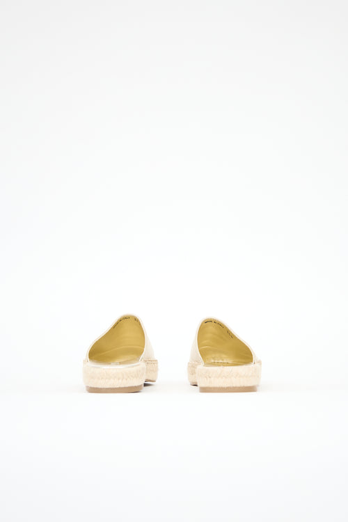 Prada Metallic Leather Espadrille Mule