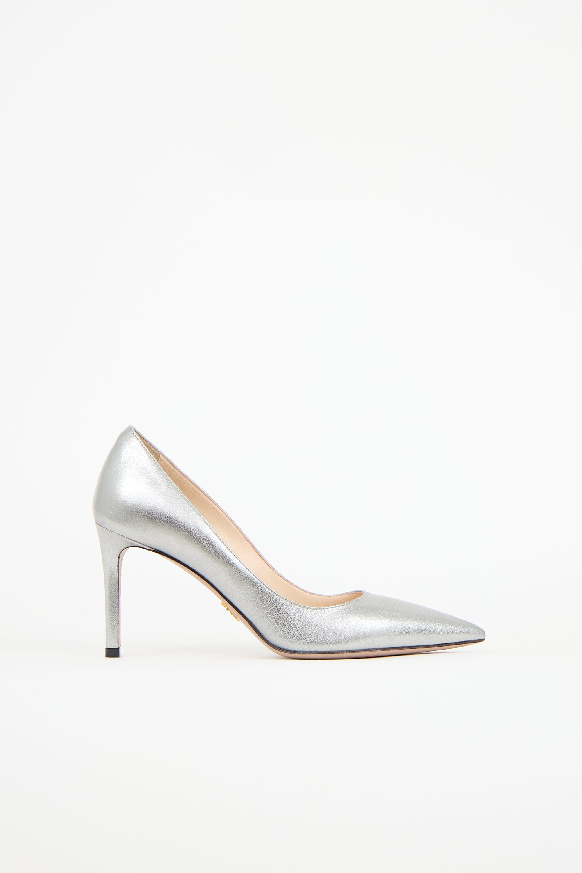 Prada Metallic Leather Pump