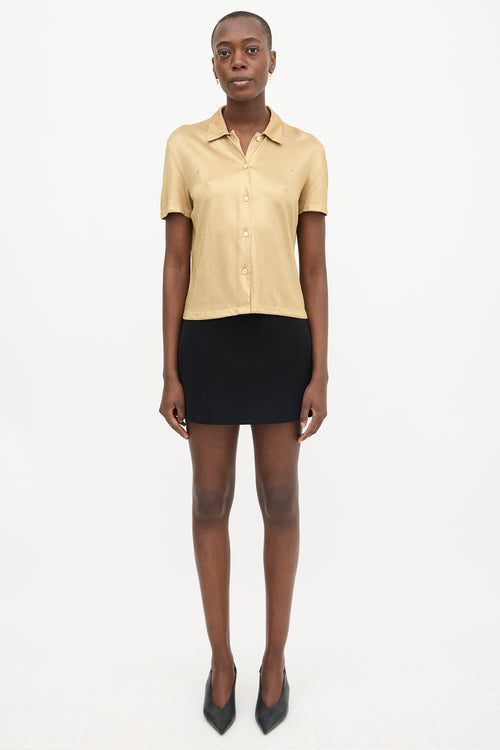 Prada Metallic Knit Shirt