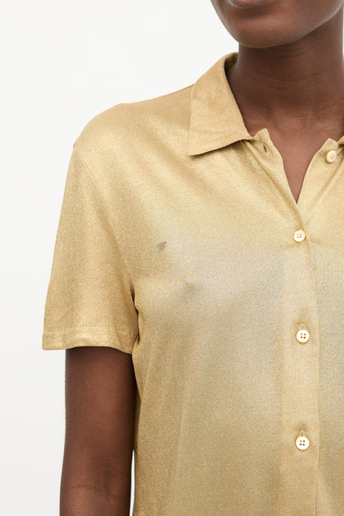 Prada Metallic Knit Shirt