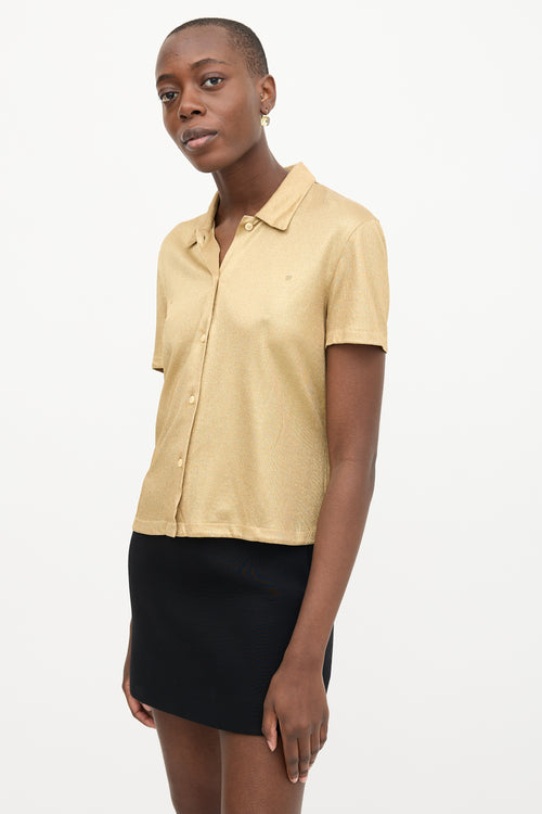 Prada Metallic Knit Shirt