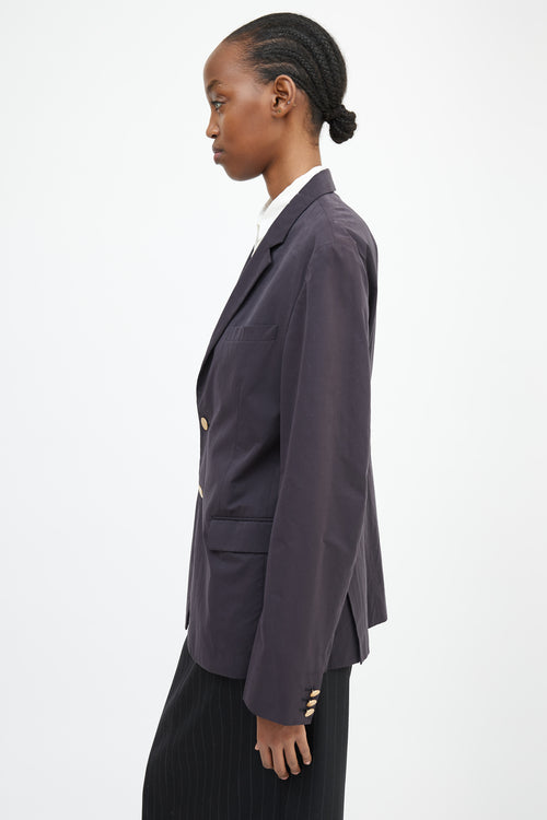 Prada Navy & Gold Buttoned Blazer