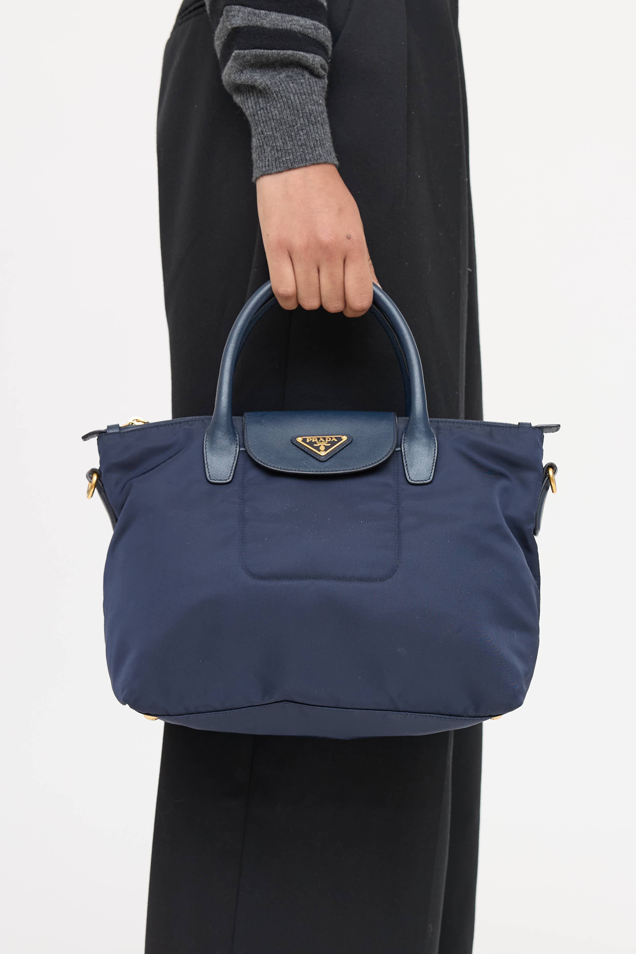 Prada Tessuto Nylon & Saffiano Tote