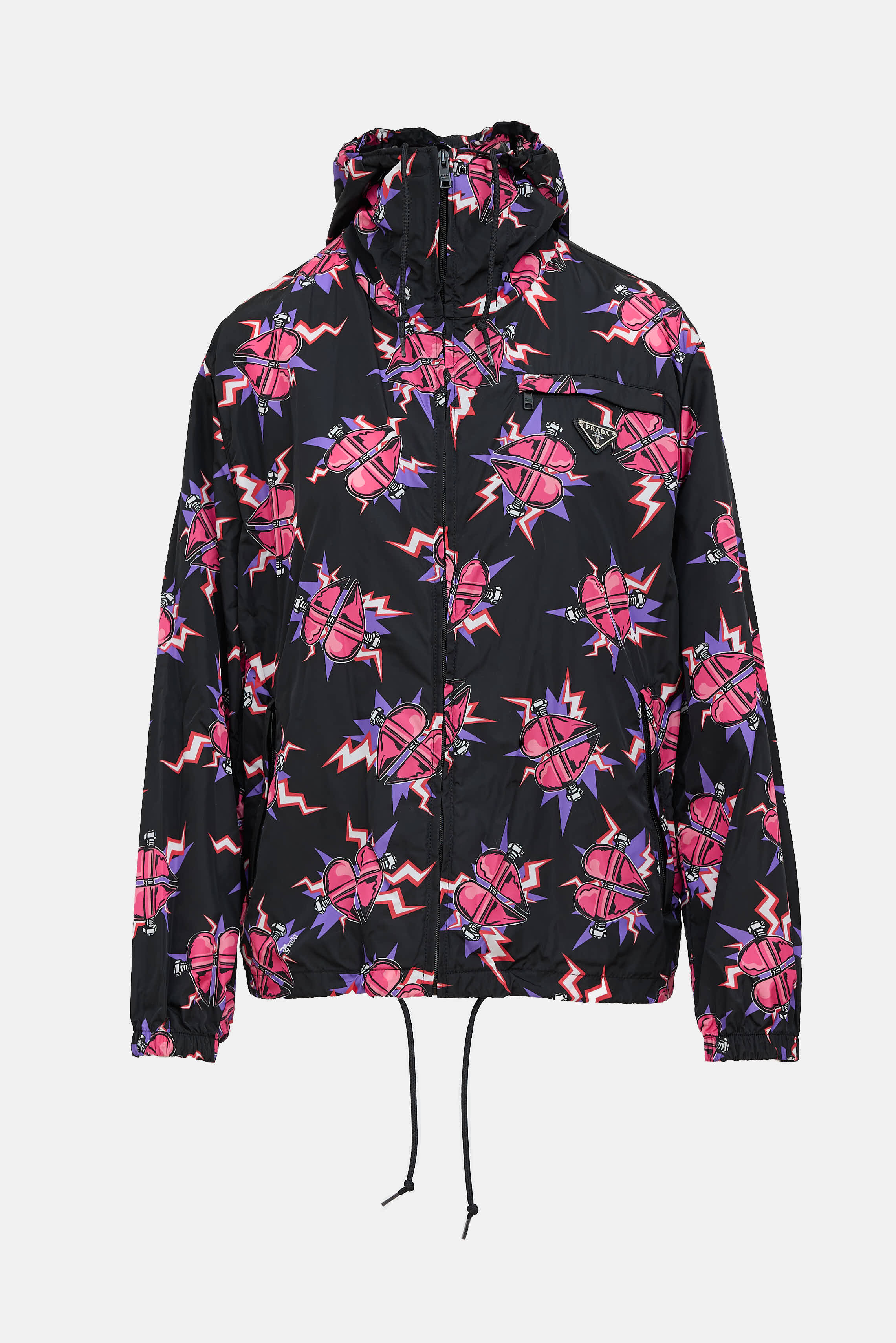 Prada 2019 Nylon Frankenstein Hooded Jacket