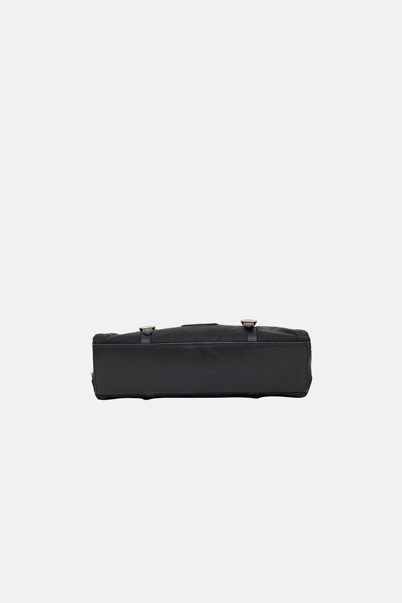 Nylon & Leather Easy Shoulder Bag