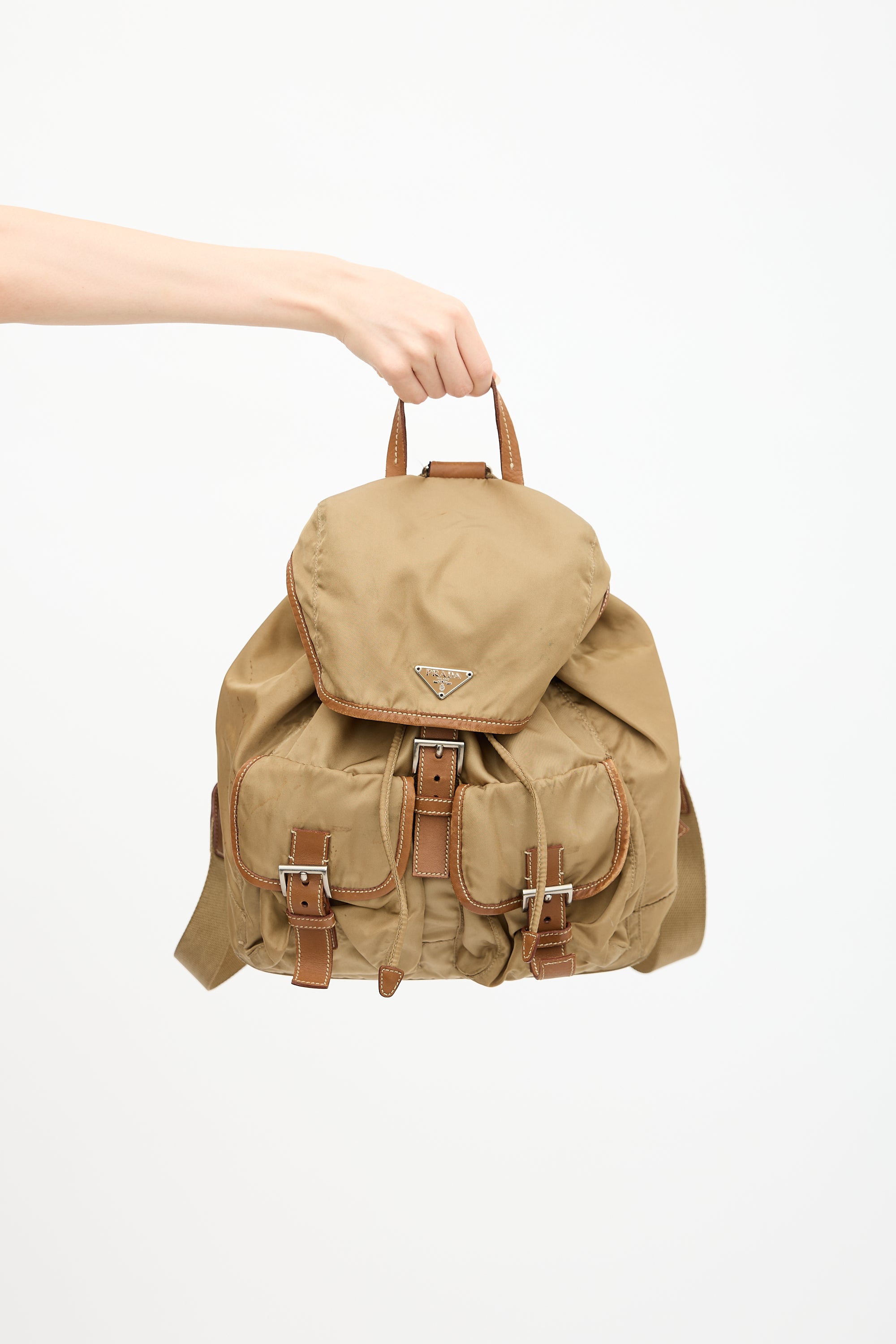 Prada Nylon Logo Backpack