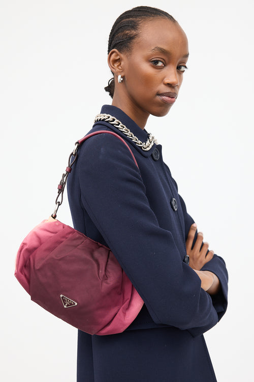 Prada Nylon Ombré Shoulder Bag