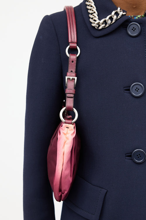 Prada Nylon Ombré Shoulder Bag
