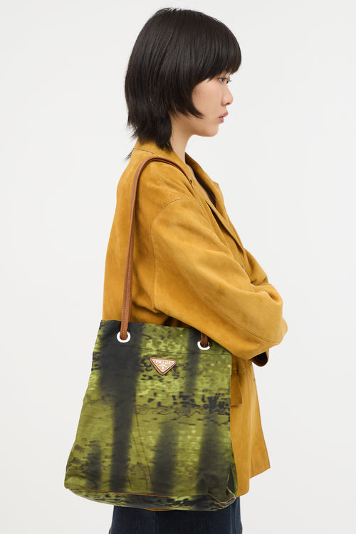 Prada Nylon Printed Shoulder Bag