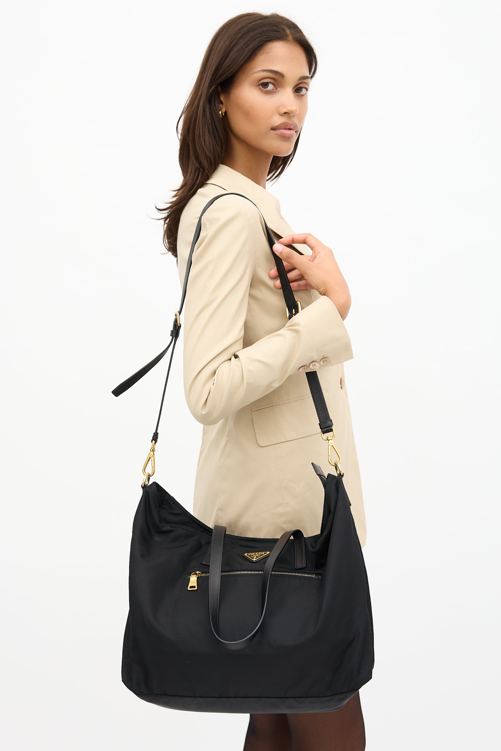 Prada Nylon Two Way Tote Bag