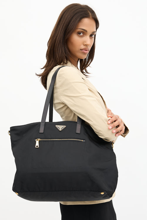Prada Nylon Two Way Tote Bag