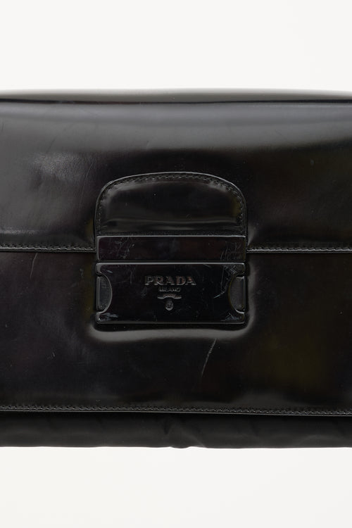 Prada Nylon & Patent Shoulder Bag