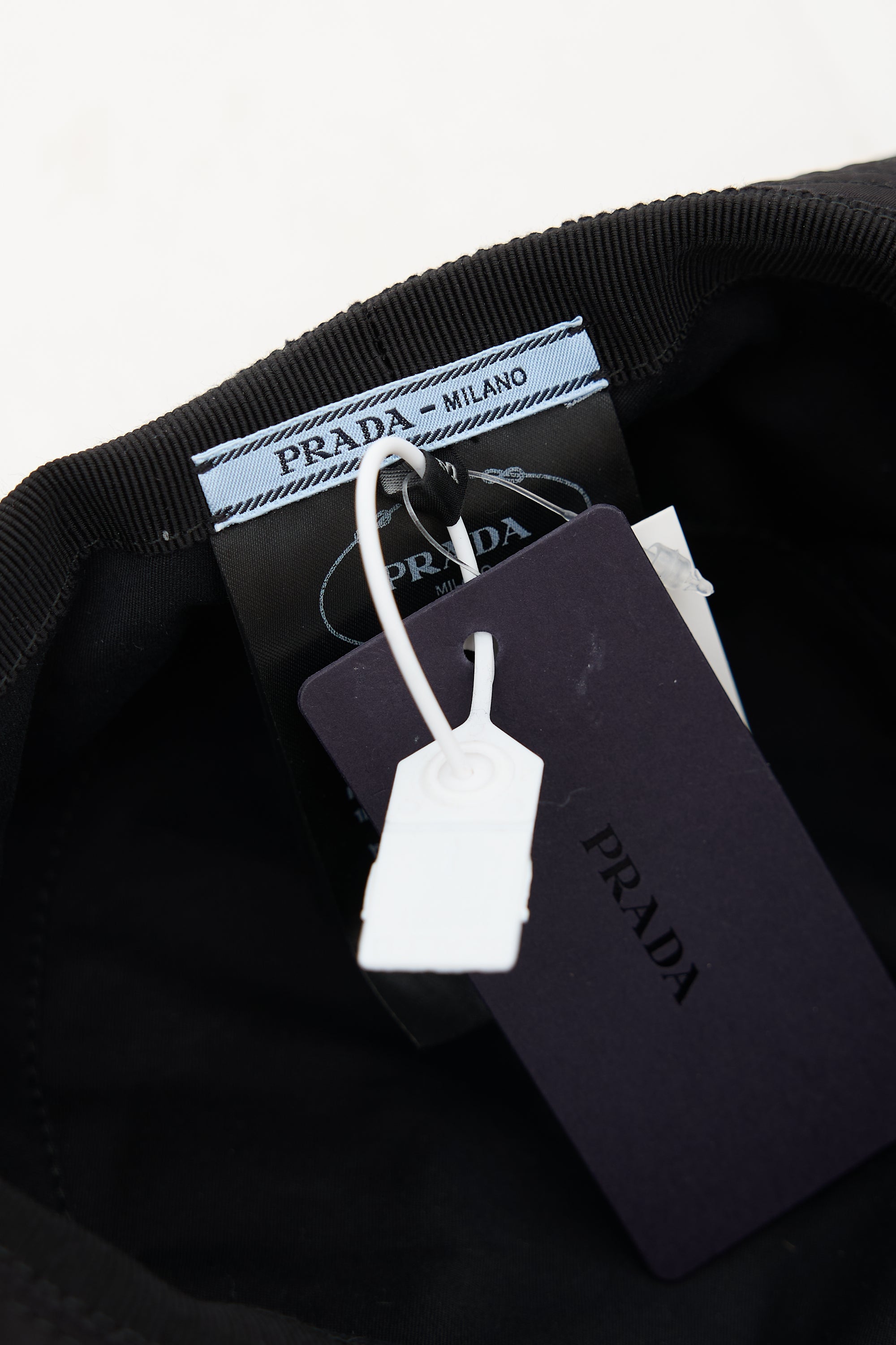 Prada Nylon Logo Bucket Hat