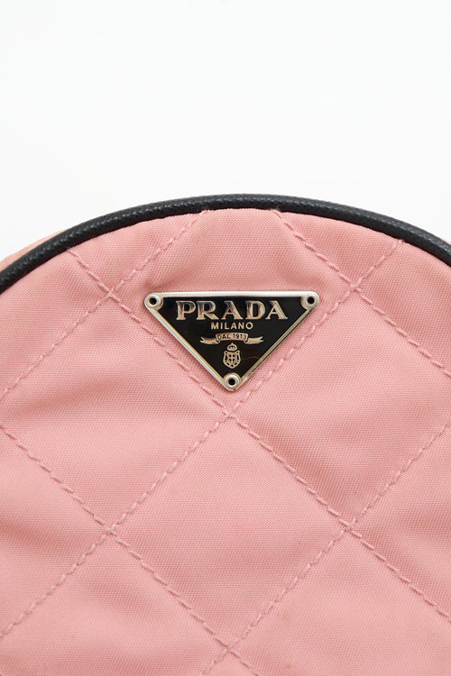 Prada Nylon Quilted Circle Pouch