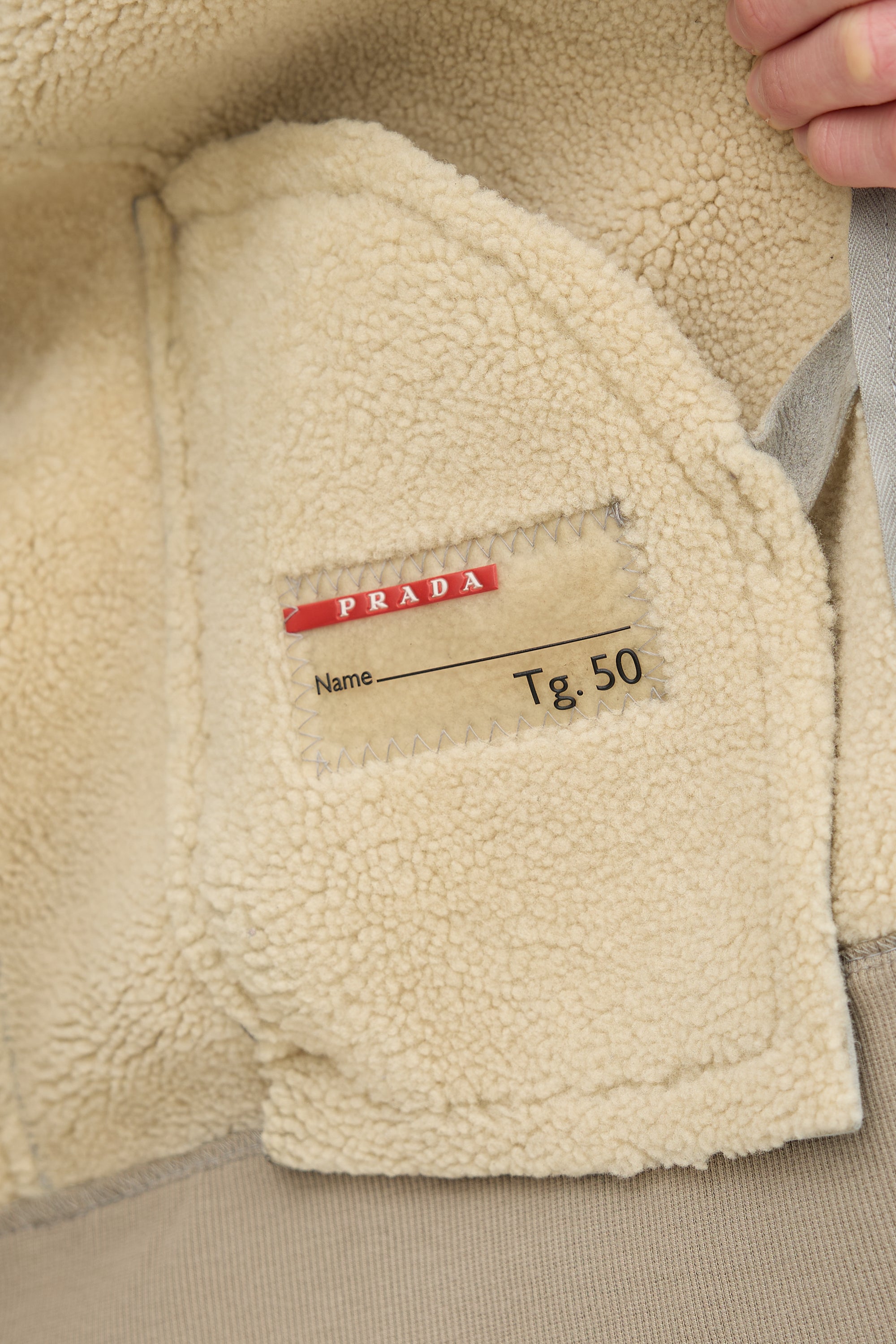Prada Nylon & Shearling Lined Bomber Jacket