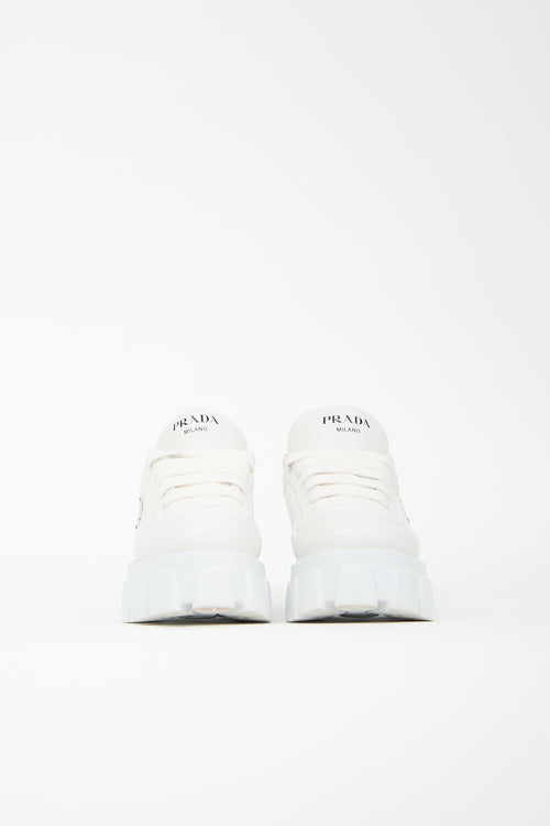 Prada Padded Leather Monolith Sneaker