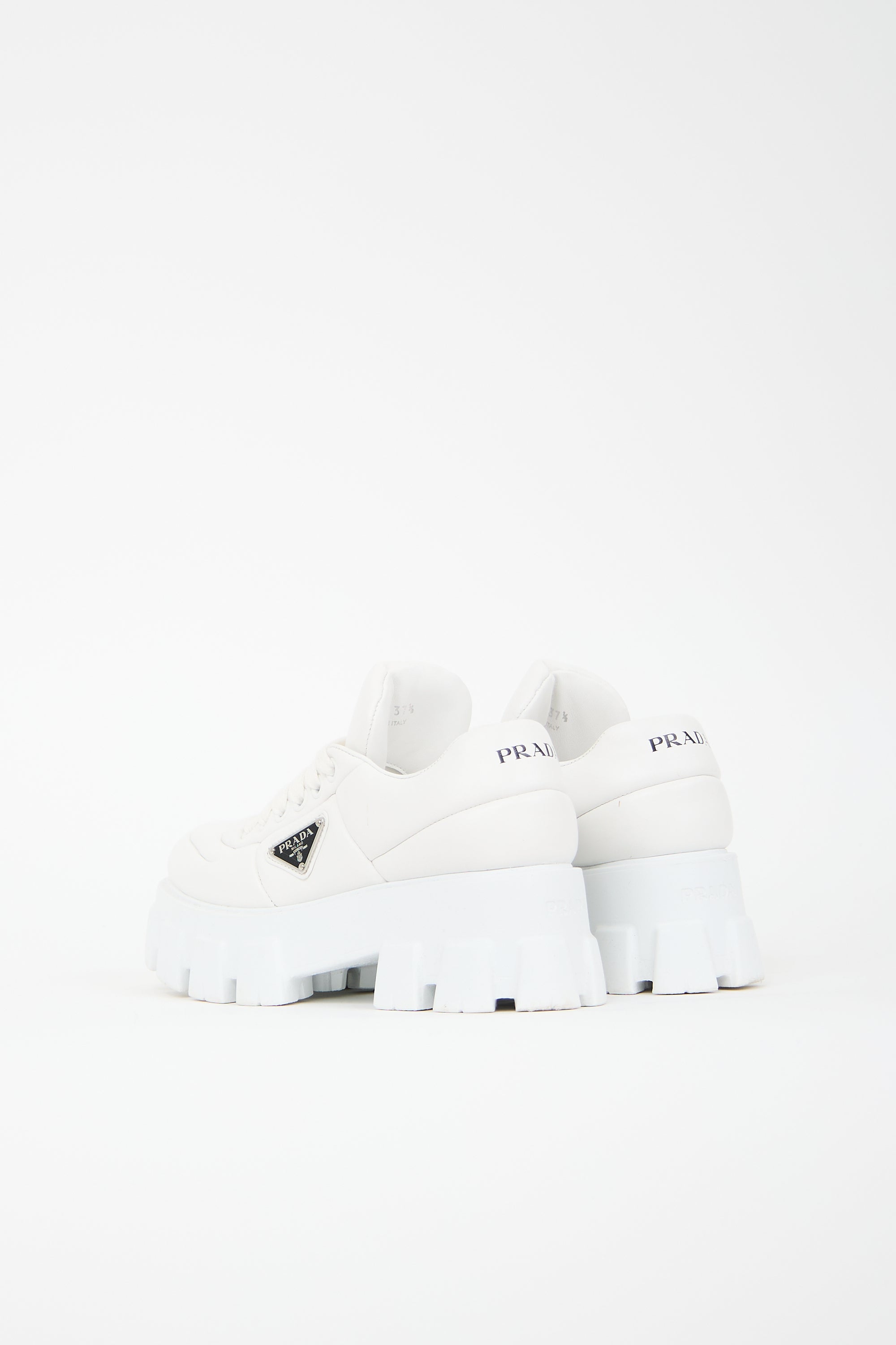 Prada Padded Leather Monolith Sneaker