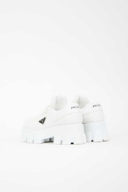 Prada Padded Leather Monolith Sneaker