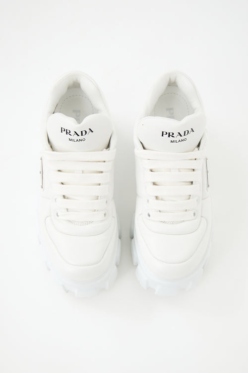 Prada Padded Leather Monolith Sneaker