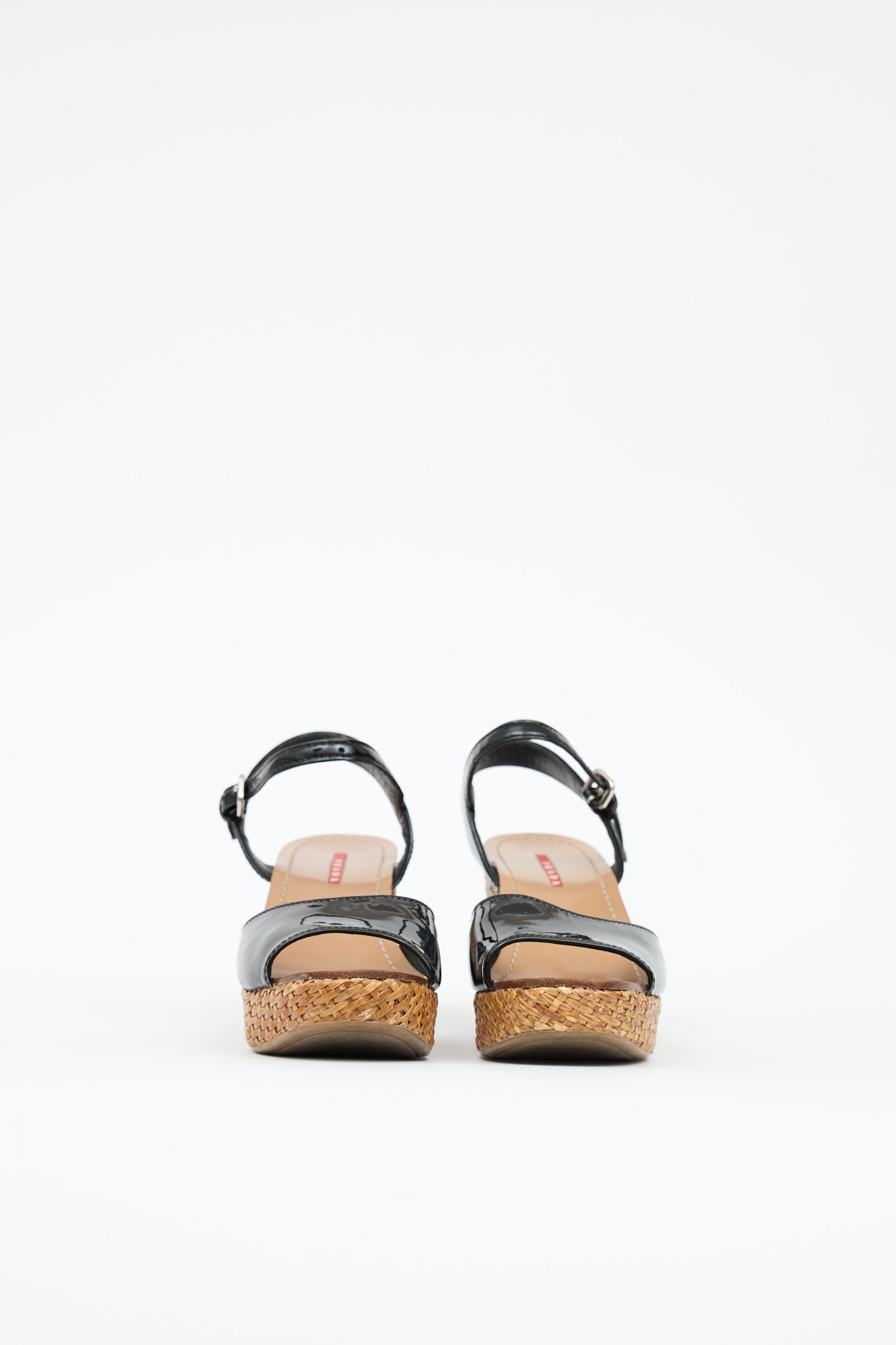 Prada Wicker Platform Sandal