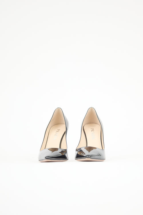 Prada Patent Leather Logo Pump