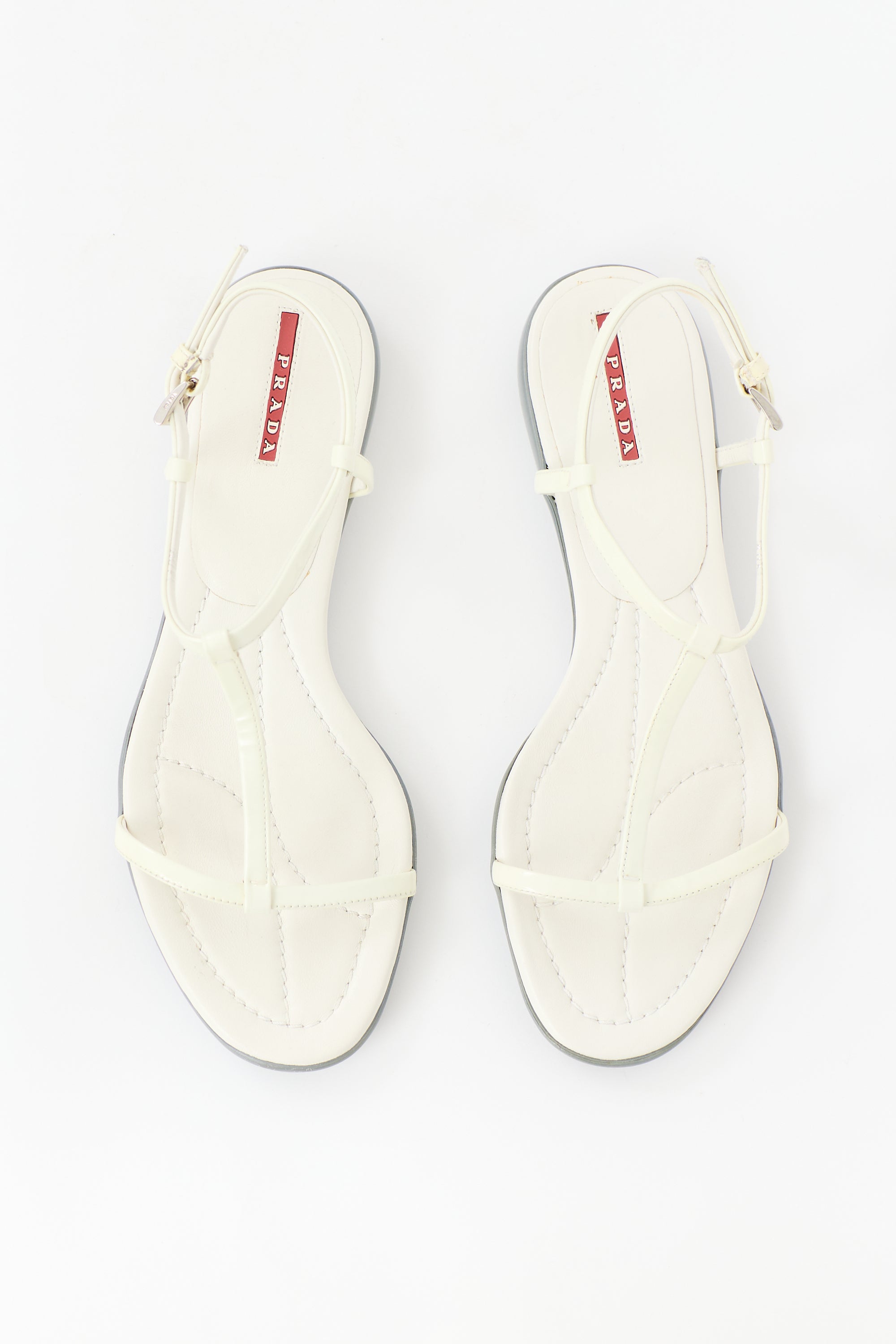 Prada Patent T-Strap Sandal
