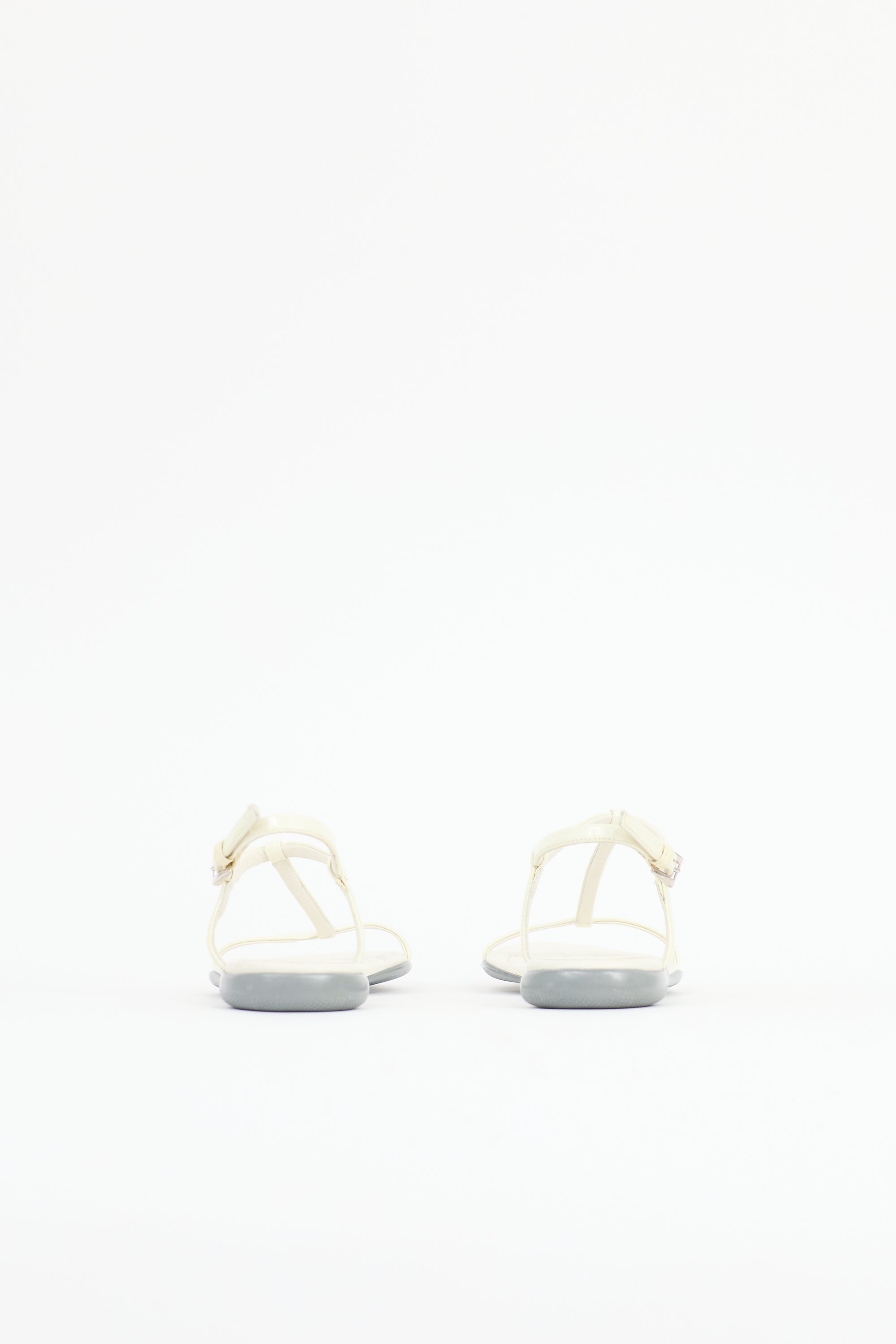Prada Patent T-Strap Sandal