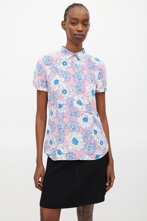 Prada Pink & Multicolour Floral Shirt