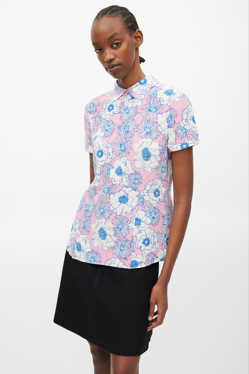 Prada Pink & Multicolour Floral Shirt