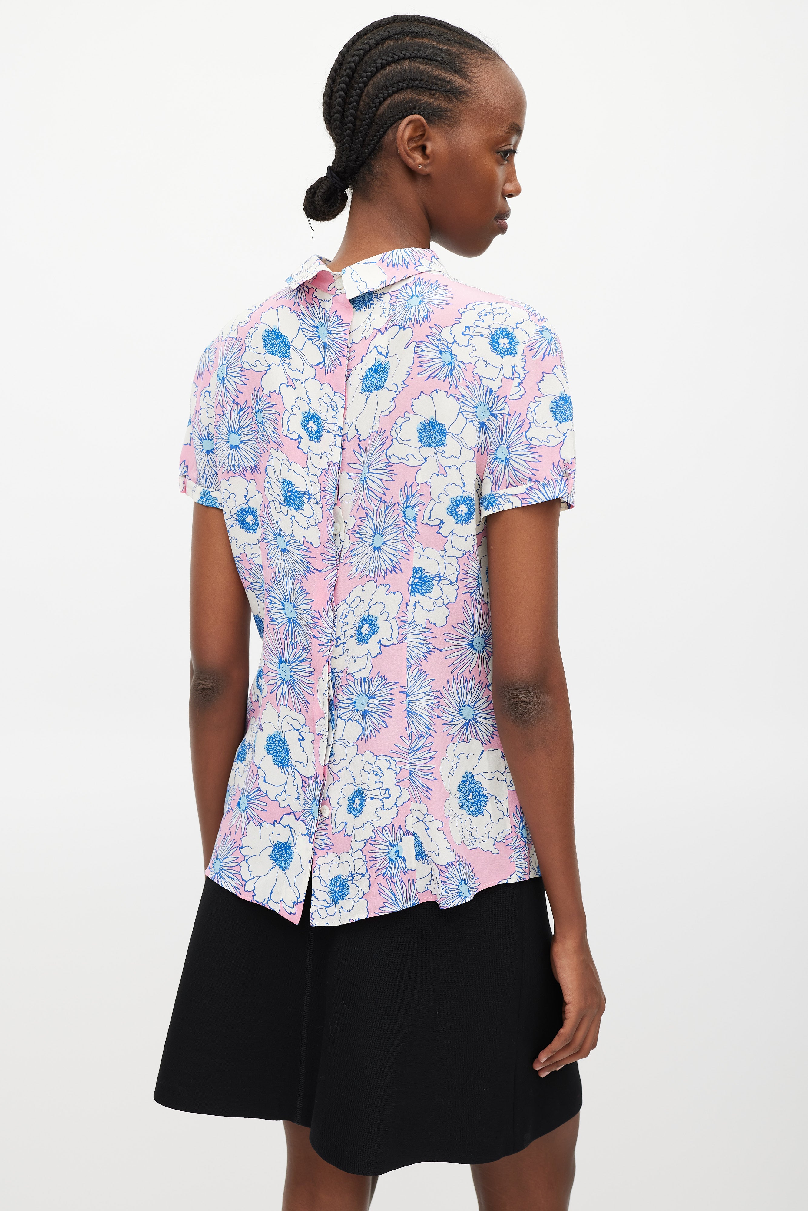 Prada Pink & Multicolour Floral Shirt