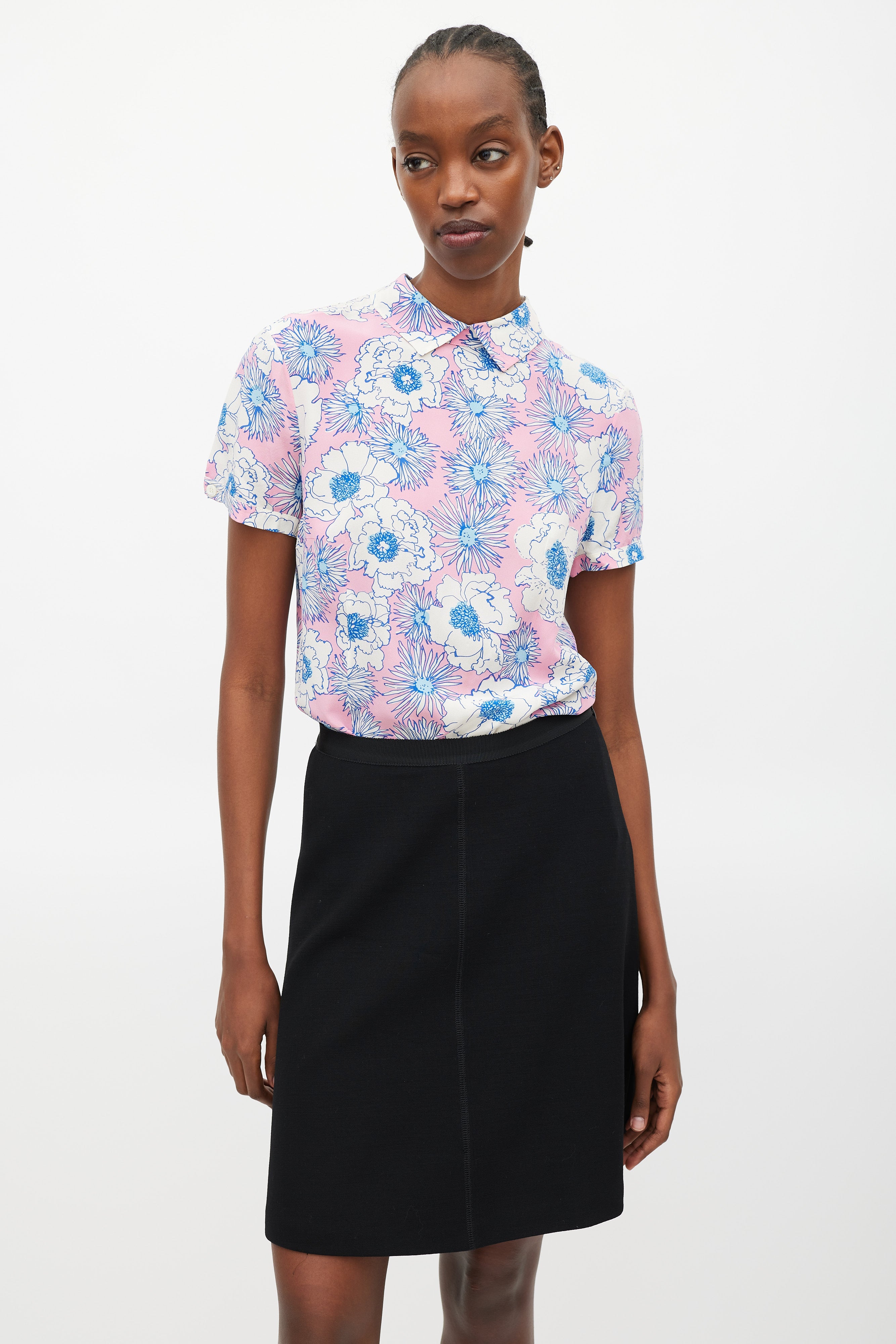 Prada Pink & Multicolour Floral Shirt