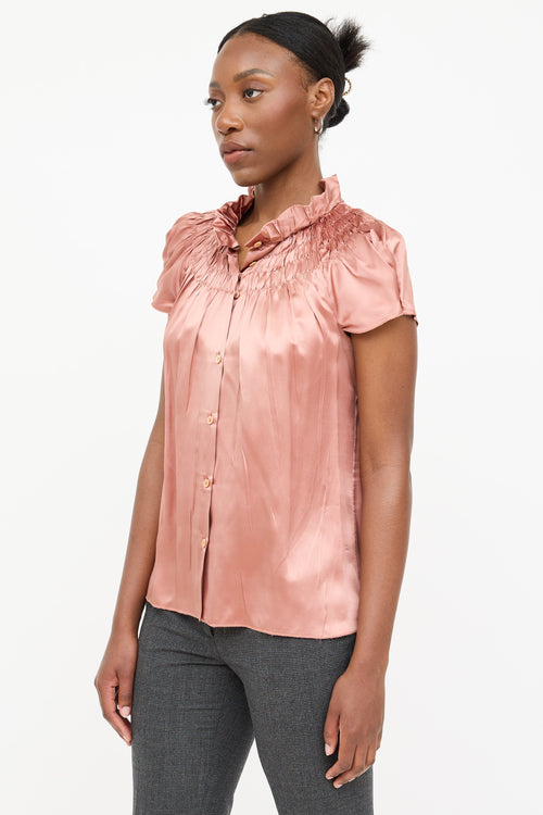 Prada Silk Ruched Top