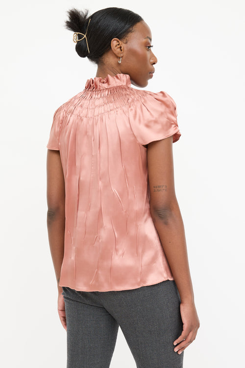 Prada Silk Ruched Top