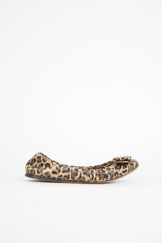 Prada Printed Bow Flat