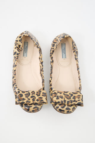 Prada Printed Bow Flat