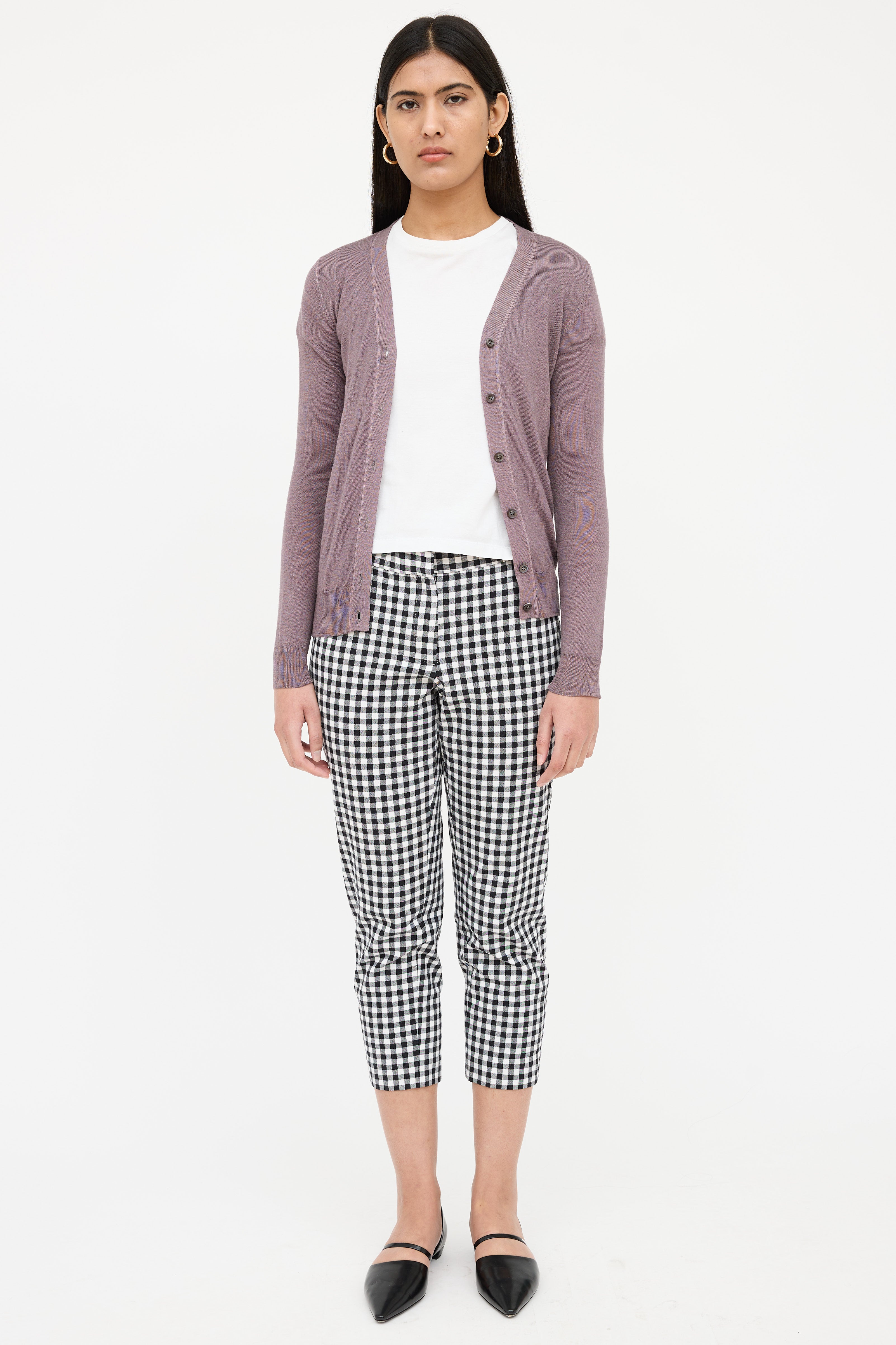 Prada Button Long Sleeve Cardigan