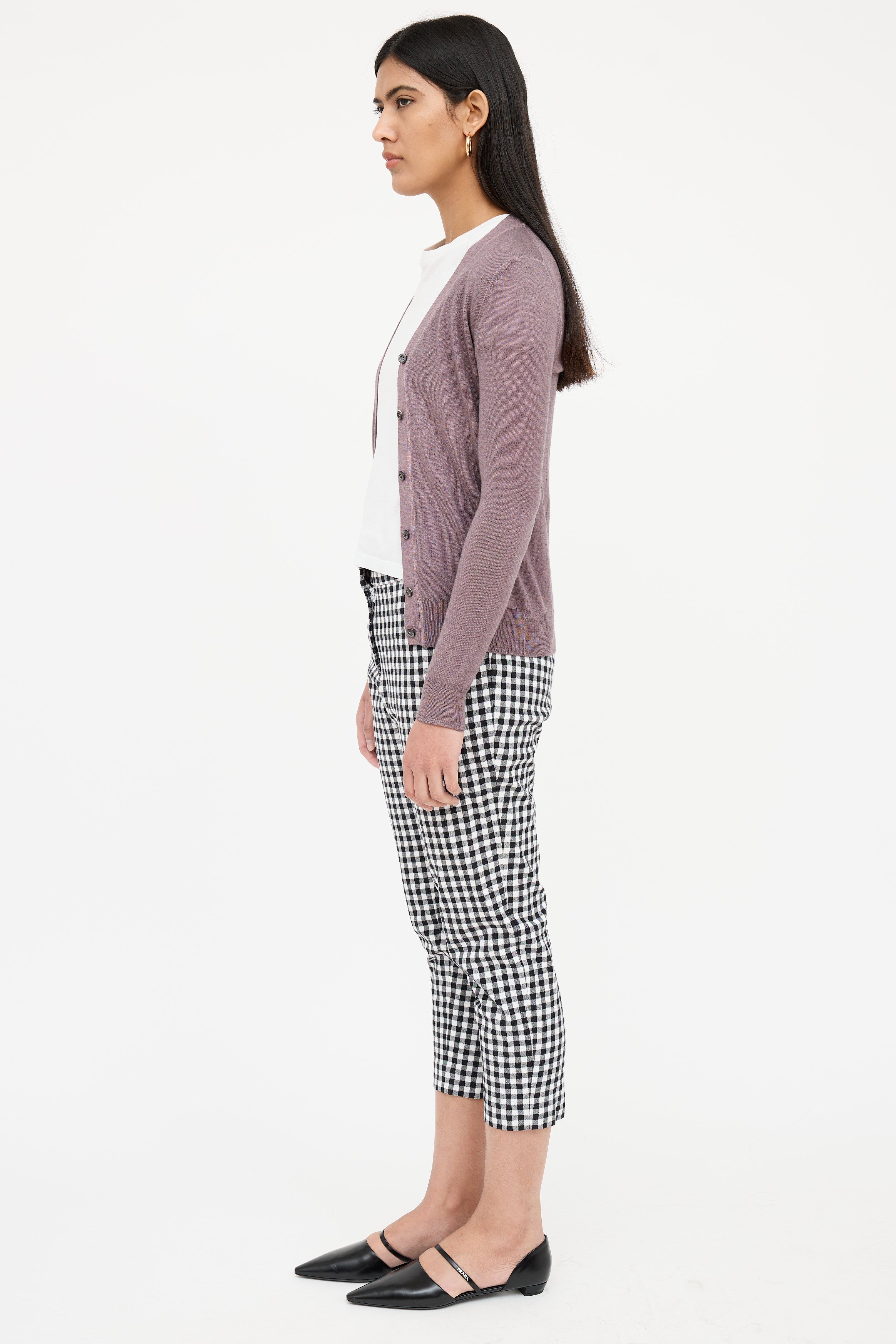 Prada Button Long Sleeve Cardigan
