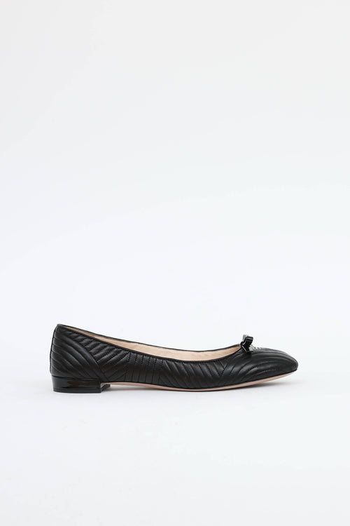 Quilted Bow Ballet Flat