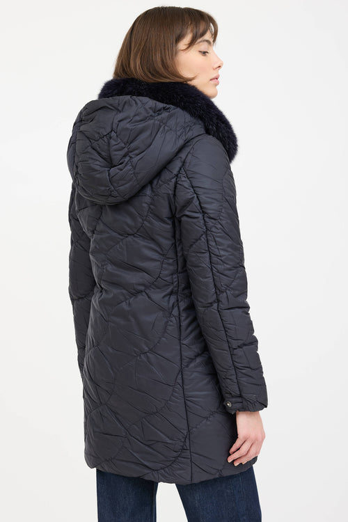 Prada Down Fur Trim Parka