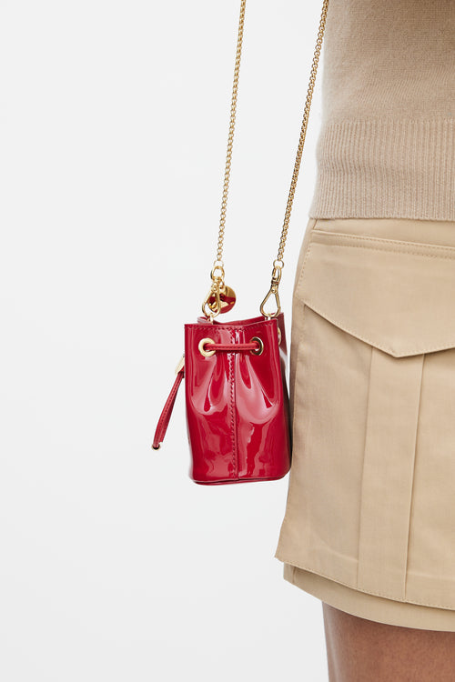 Prada Red & Gold Vernice Patent Mini Bag