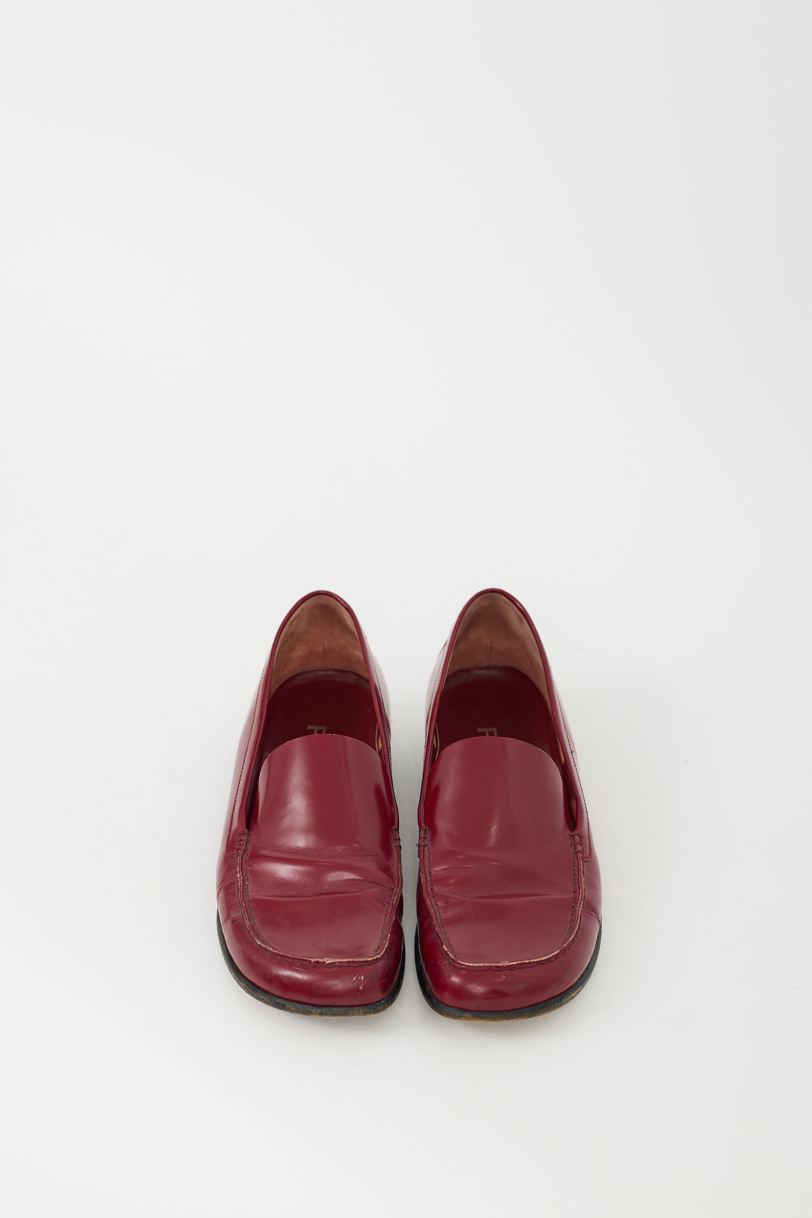 Prada Red Leather Loafer