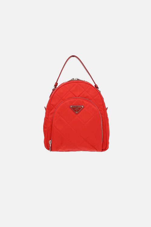 Prada Quilted Tessuto Backpack